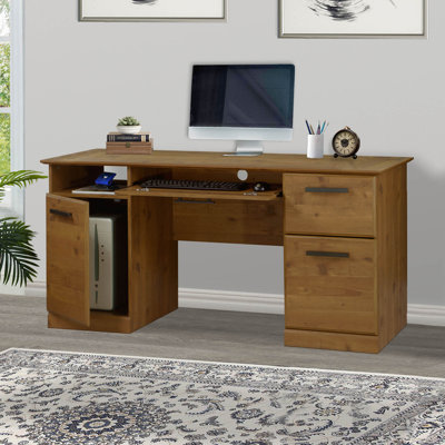 Jontue 60'' Writing Desk: Top and Base Components