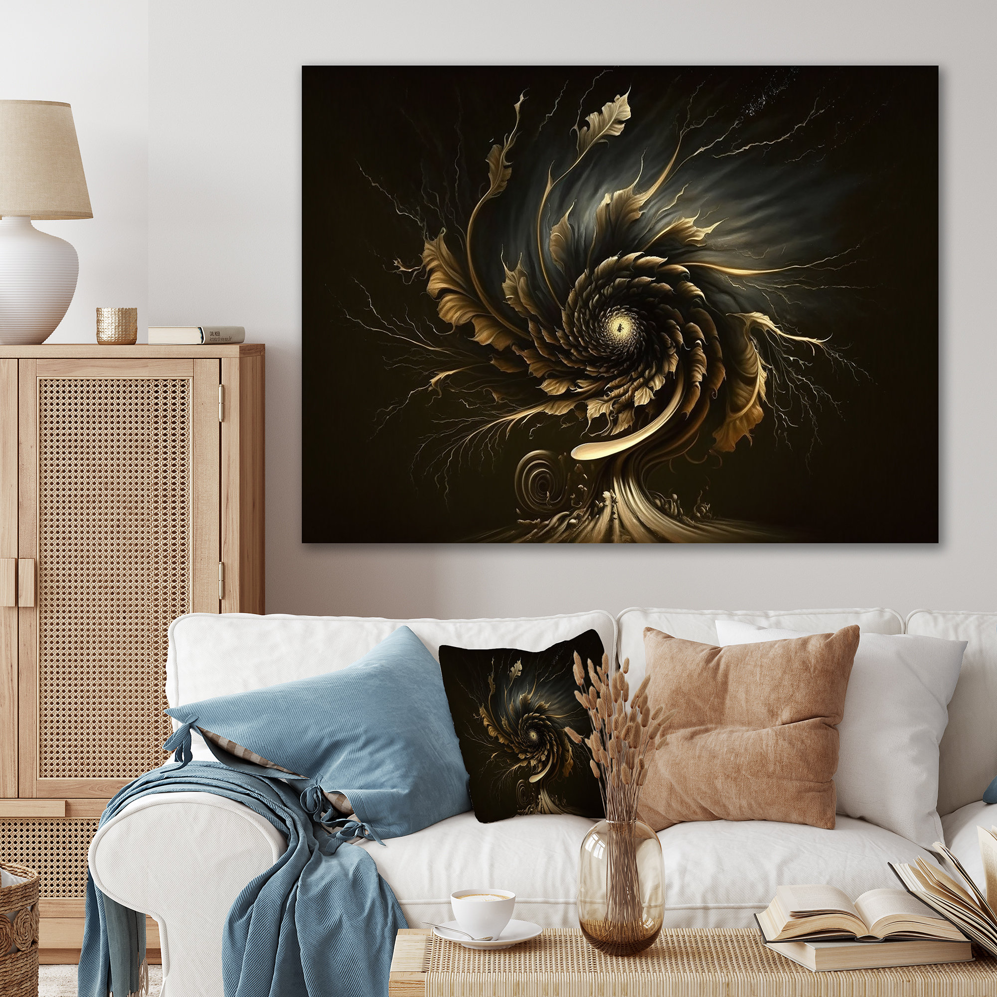 House of Hampton® A Black And Gold Expression II On Metal Graphic Art