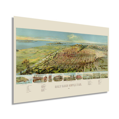 1891, carte de Salt Lake City, Utah