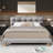 Upholstered Platm Bed Frame With Headboard