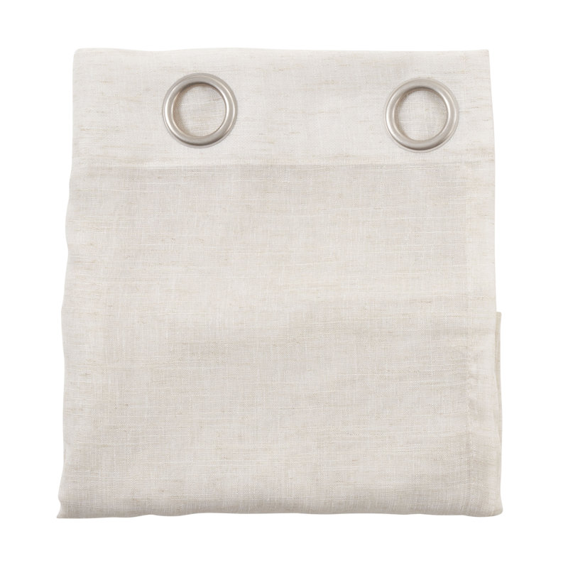 Panneau de rideau simple de couleur unie avec œillets, L 52 po x L 108 po, Blanc
