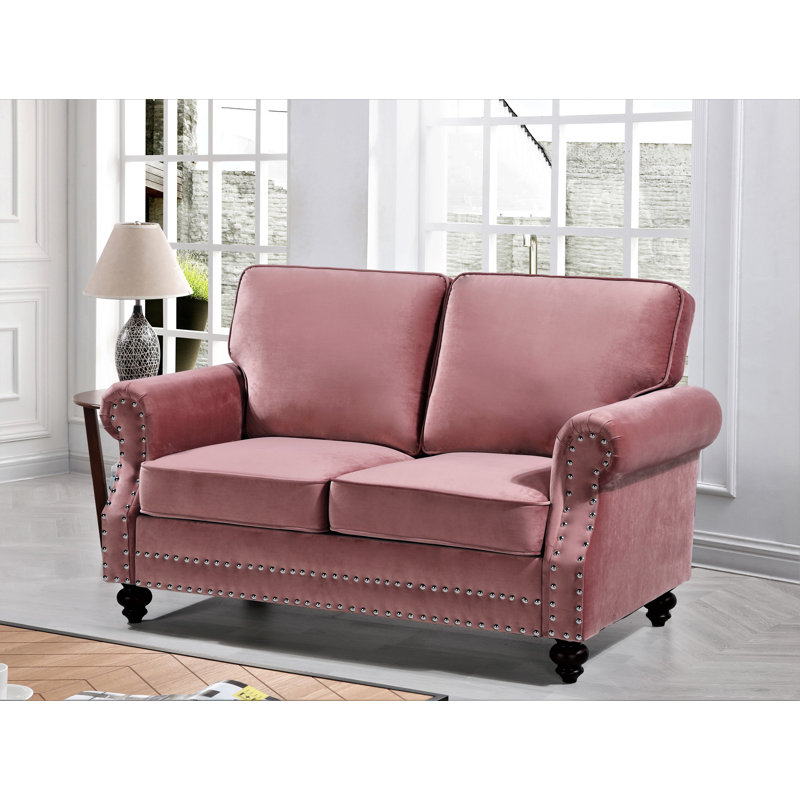 Canapé Keagan, H 37,4 po x l 61,42 po x P 33,9 po, Rose