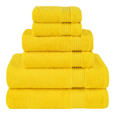 Ensemble de serviettes de bain luxueuses 100% coton turque 6 pièces, très doux et absorbant