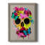 Crâne floral - peinture sur toile encadrée-61336679-61336682