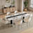 71 Inch White Wood Rectangular Dining Table