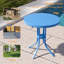 Table d'appoint ronde pour terrasse, table basse d'extérieur toutes saisons avec structure thermolaquée, petite table d'extérieur pour terrasse avec jardin et terrasse-1544810981-1544810979