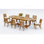 7 Pcs Grade-A Teak Wood Dining Set: 118" Double Extension Mas Oval Trestle Leg Table And 6 Arbor Stacking Armless Chairs #11AB2700-2041262869