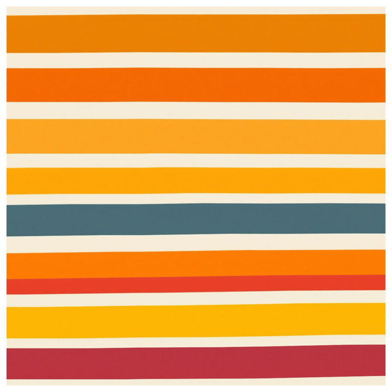 Couvertures orange à rayures jaunes, L 60 po x H 80 po