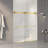 56-60"W X 70"H Frameless Double Sliding Shower Door,5/16" (8Mm) Thick SGCC Tempered Clear Glass,Double Side Easy Clean Coat,Brushed Gold Finished With Buffer-117492526
