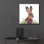  «Fluffy Hare» par Elle Media Group, art mural en verre acrylique, 12 po x 12 po