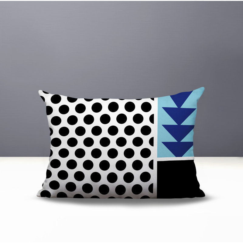 Oreiller rectangulaire réversible intérieur / extérieur Snazzy, Rectangulaire H 18 po x l 25 po, Marine