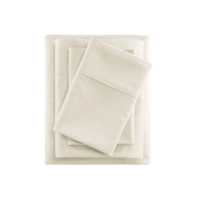 Ensemble de draps en mélange de coton 4 pièces pour très grand californien