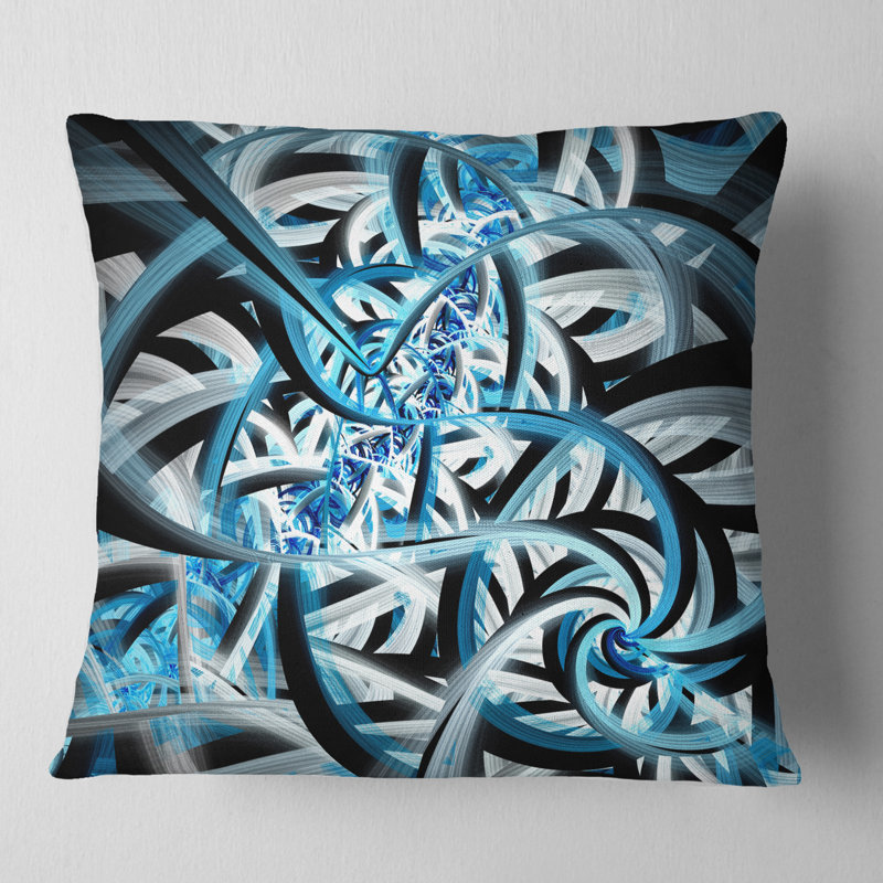 Oreiller De Conception De Fractale En Spirale Abstract