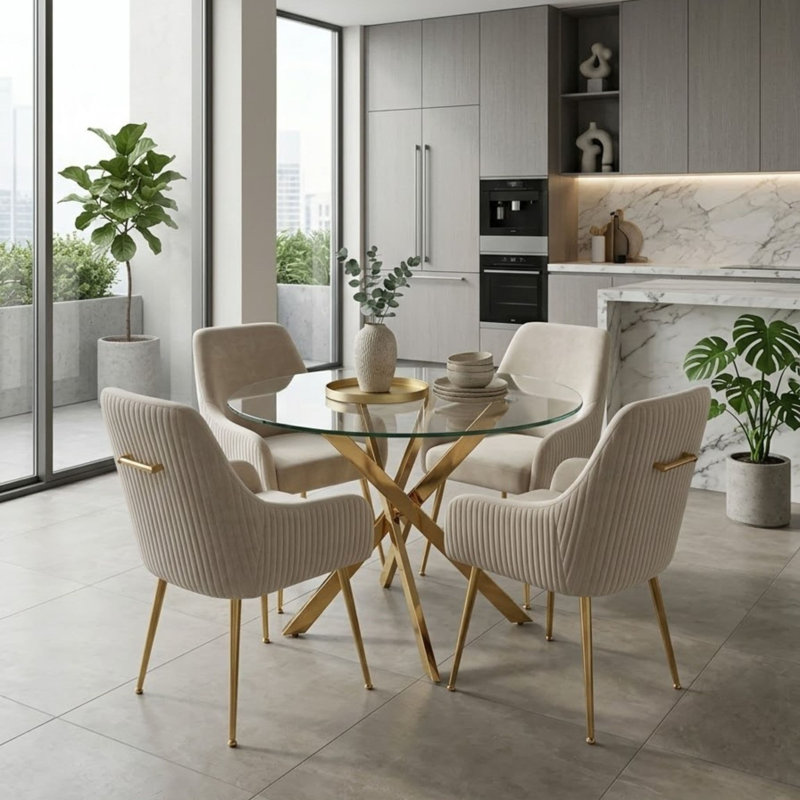 4 - Person Dining Set, Beige