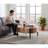 Rustic Flower-Shaped Manufactured Wood Coffee Table With Metal Legs | Gift Idea