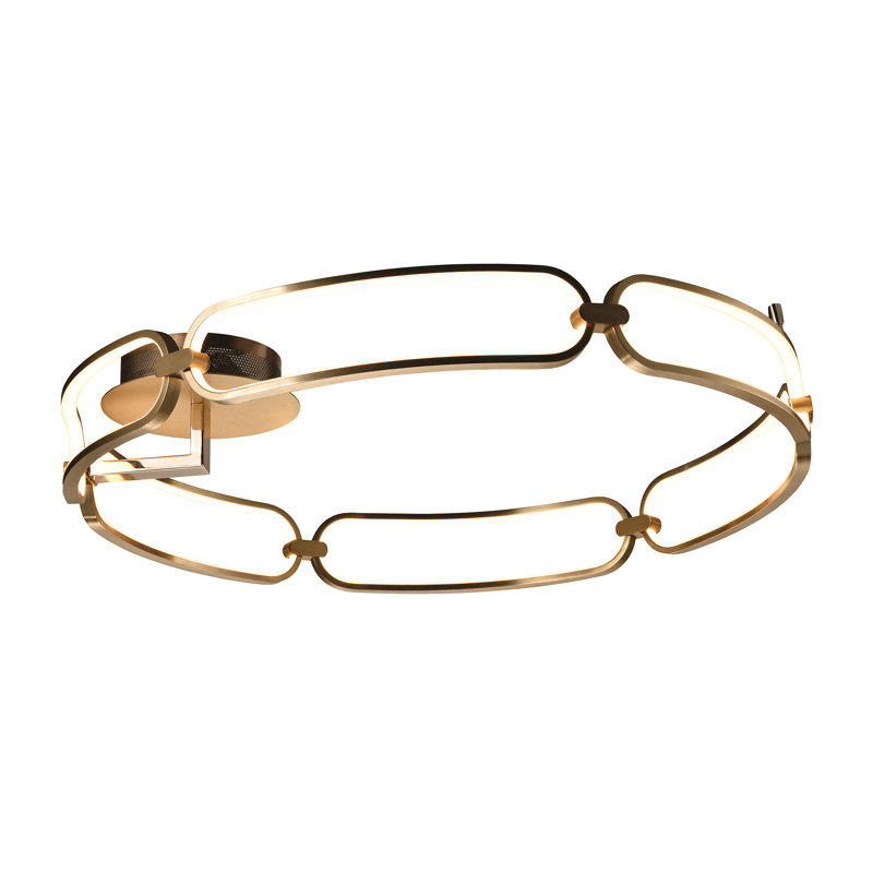 Alaina LED Semi Flush Mount, Gold