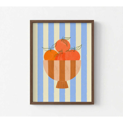 Reproduction d'art mural: aquarelle d'oranges - encadrée ou non