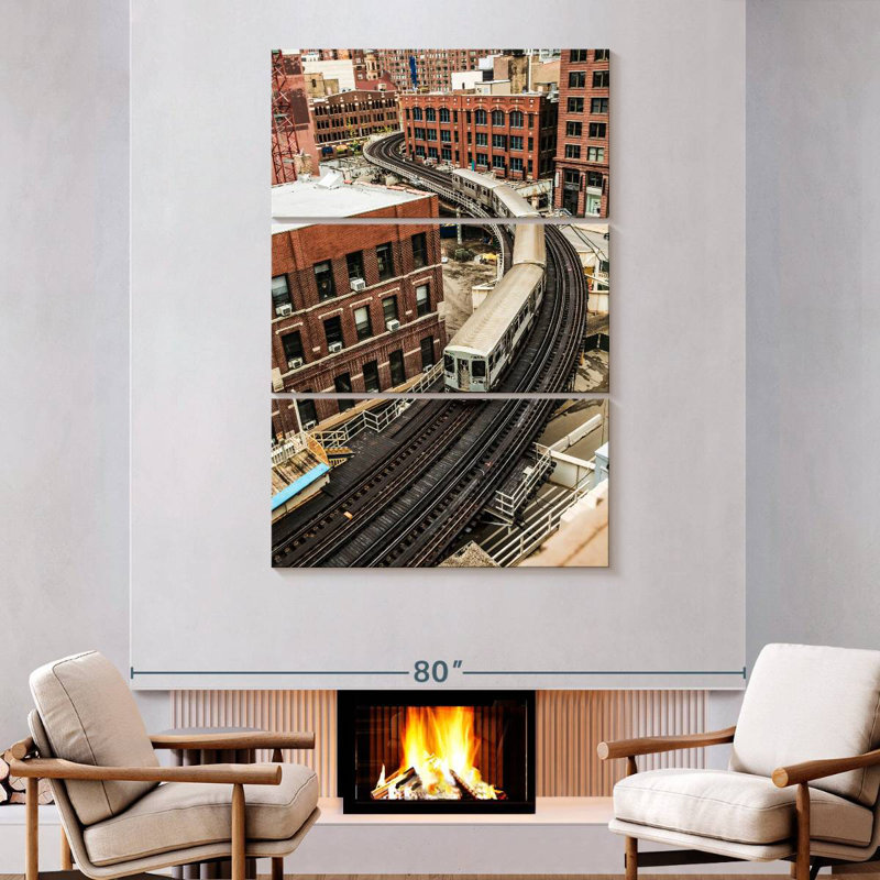 Sireci Chicago Train, 74" H x 48" W