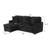 CloudRest 117" Reversible Sectional Sleeper Sofa with Corduroy Upholstery Storage Chaise USB Charging Ports and Cup Holders-1679980831