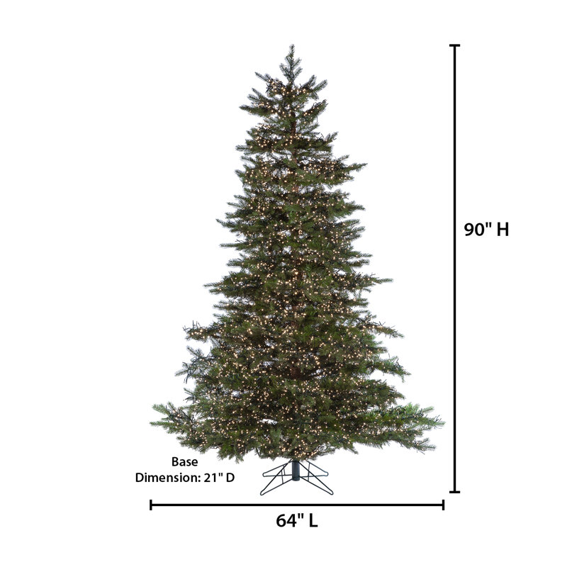 90' H Lighted Artificial Pine Christmas Tree