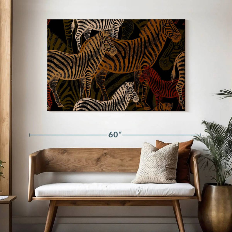 Brampt African Zebras Pattern, 32" H x 48" W