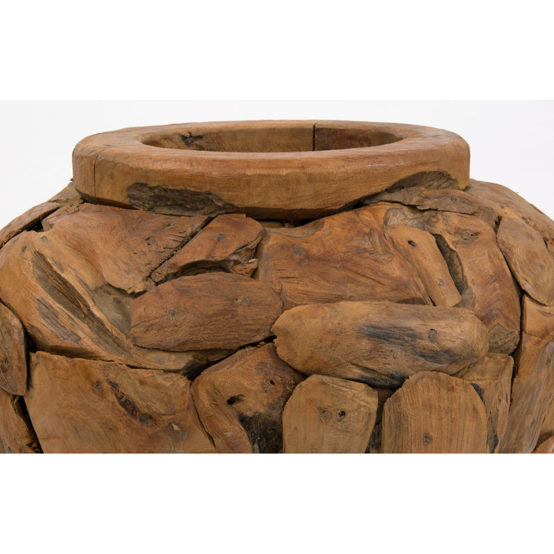 Perseus Wood Floor Vase