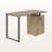 Petronelle Taupe Finished Computer Desk With Black Metal Leg, 29.82" H X 47.05" W X 23.63" D