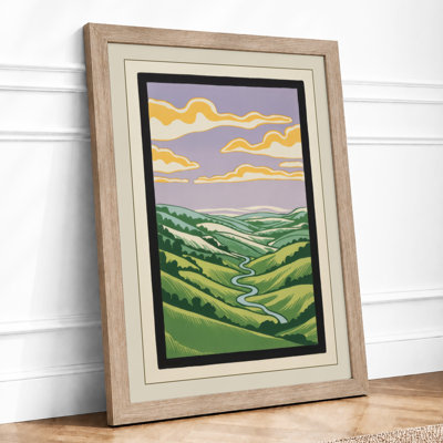 Rolling Pastoral Landscape Japandi - Print