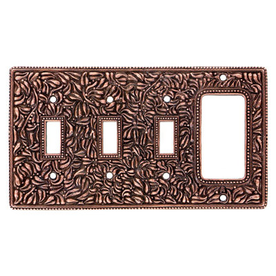 San Michele 4-Gang Toggle Light Switch / Rocker Combination Wall Plate