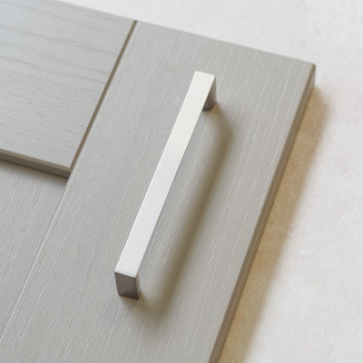 Brushed Nickel Square D-Bar Handles 