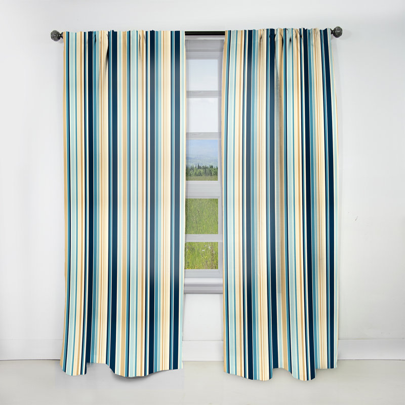 Coastal Simplicity - Rideau moderne - Velours obscurcissant - 1 panneau, L 52 po x L 120 po