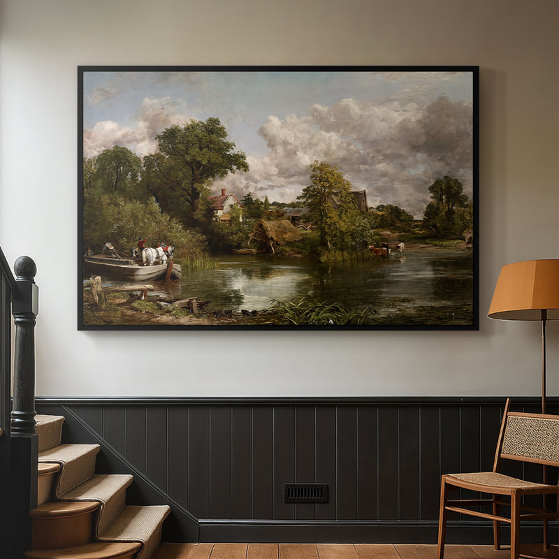 «The White Horse», 1819 - John Constable, toile tendue avec châssis, Naturel, 26 x 40