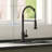 FURUISI Pull Down Touchless Kitchen Faucet with deck plate-100535366