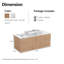 Meuble-lavabo mural 48 po avec comptoir en quartz blanc-167929702
