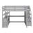 Loft Bed With Desk And Shelves, Two Built-In Drawers, Storage Staircase-122428049