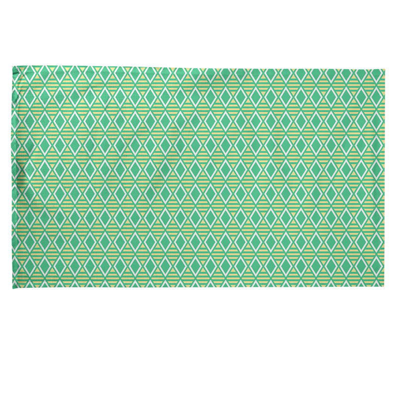 Torchon Gady, Polyester sergé, Jaune / vert