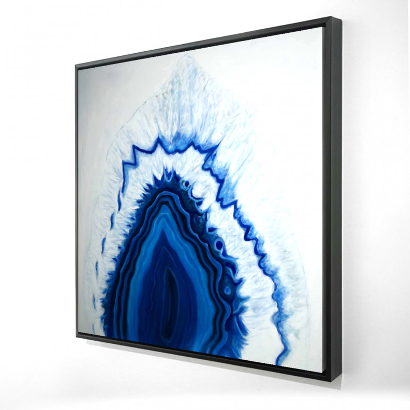 «Agate Geode», reproduction sur toile, Toile encadrée noire, H 24 po x l 24 po