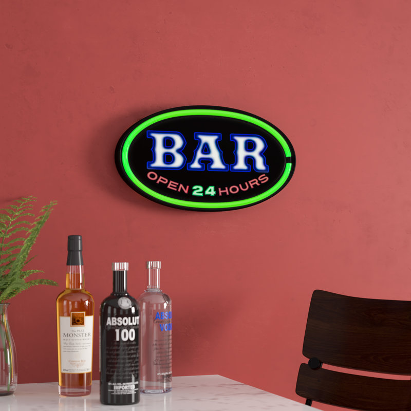9.5'' Text & Numbers Themed LED Sign