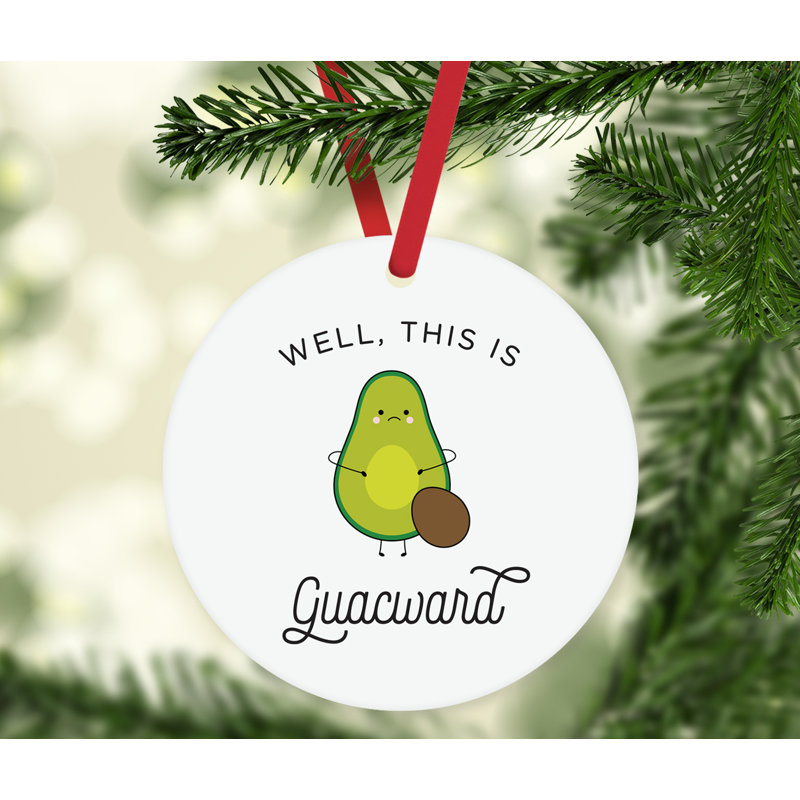 Ornement en forme de boule d’avocat Funny Food pun