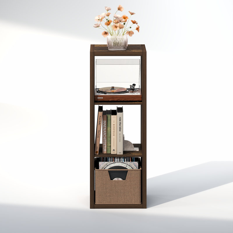 Cubicle 111.71cm H Media Shelves, Amber Pine