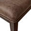 Ensemble de 2 chaises de salle à manger à dossier croisé avec coussins en cuir de polyuréthane souple et pieds en bois d'hévéa robustes pour plus de confort et de durabilité