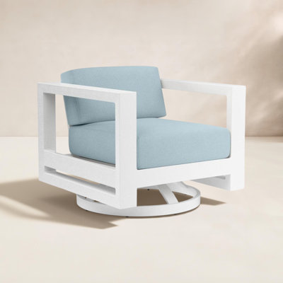 Camela Swivel Aluminum Outdoor Lounge Chair , Sunbrella® Cushions Included
