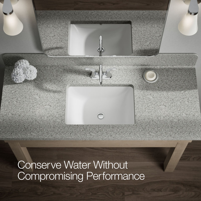 Simplice Centerset Bathroom Sink Faucet, 1.2 Gpm, Silver