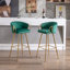  Bar Stools,With Chrome Footrest Velvet + Leg Simple Bar Stool-1837432959-1837432832