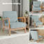 Chaise d'appoint rembourrée en velours côtelé bleu clair Jyrin-1662300180-1662300182