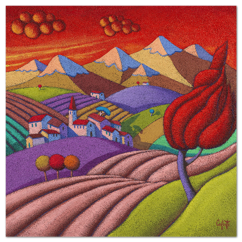 Autumn Landscape by Stefano Calisti - No Frame Print on Plastic / Acrylic, 65cm H x 65cm W