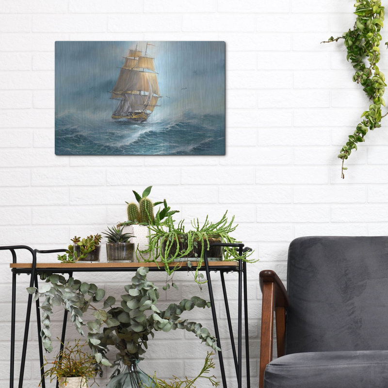 «Sailing the Ocean», art mural en métal, H 12 po x l 16 po