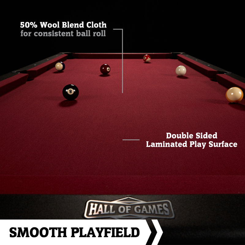 Table de billard Hall of Games Edgewood 7 pi avec accessoires de jeu