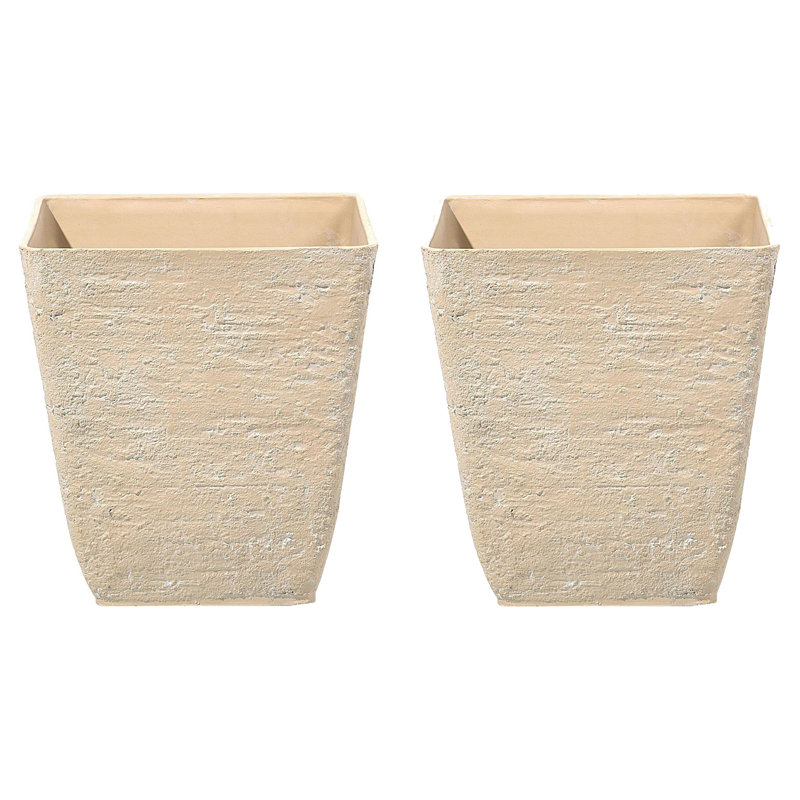 Adele Pot Planter, Beige, 43cm H x 39cm W x 39cm D