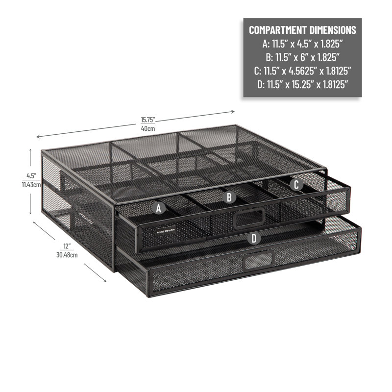 Support d'écran Mind Reader, siège d'appoint ventilé pour ordinateur portable, tiroir de rangement, bureau, maille métallique